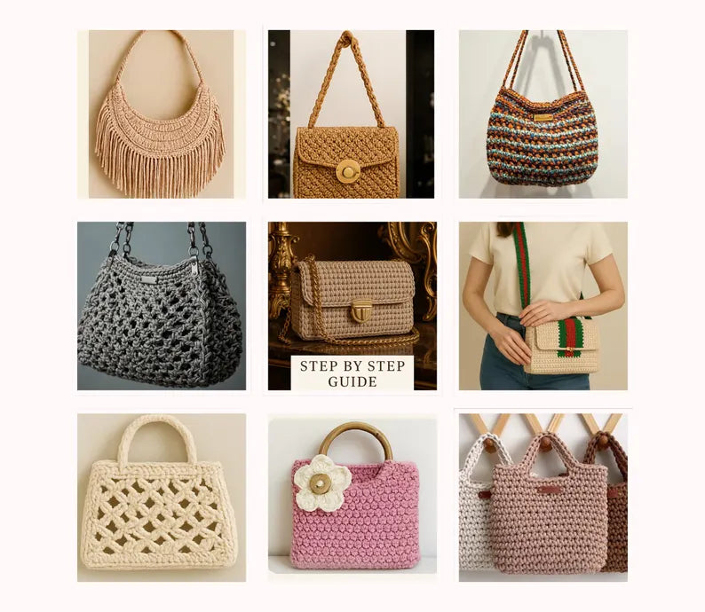 200 Luxury Crochet Handbag Patterns: From Structured Chic to Boho Dreams – Instant Access PDF