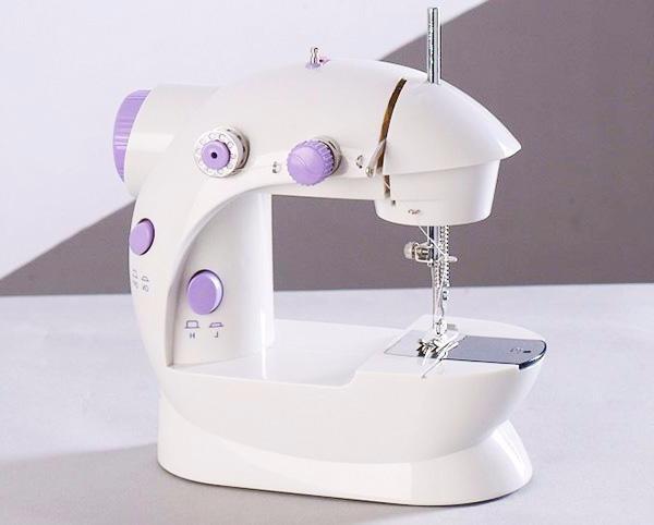 Mini Electric Sewing Machine — Portable, Built-In Light, 4 Plugs