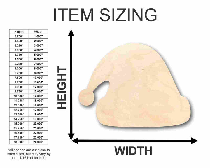cabinet grade Baltic birch plywood Santa Claus Hat Shape Cut Out - Christmas -