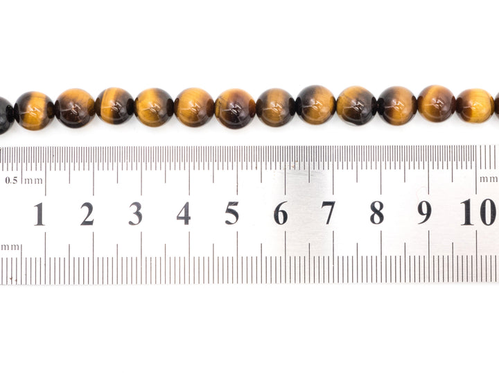 Quality Natural Yellow Gold Tiger Eye Beads, U235