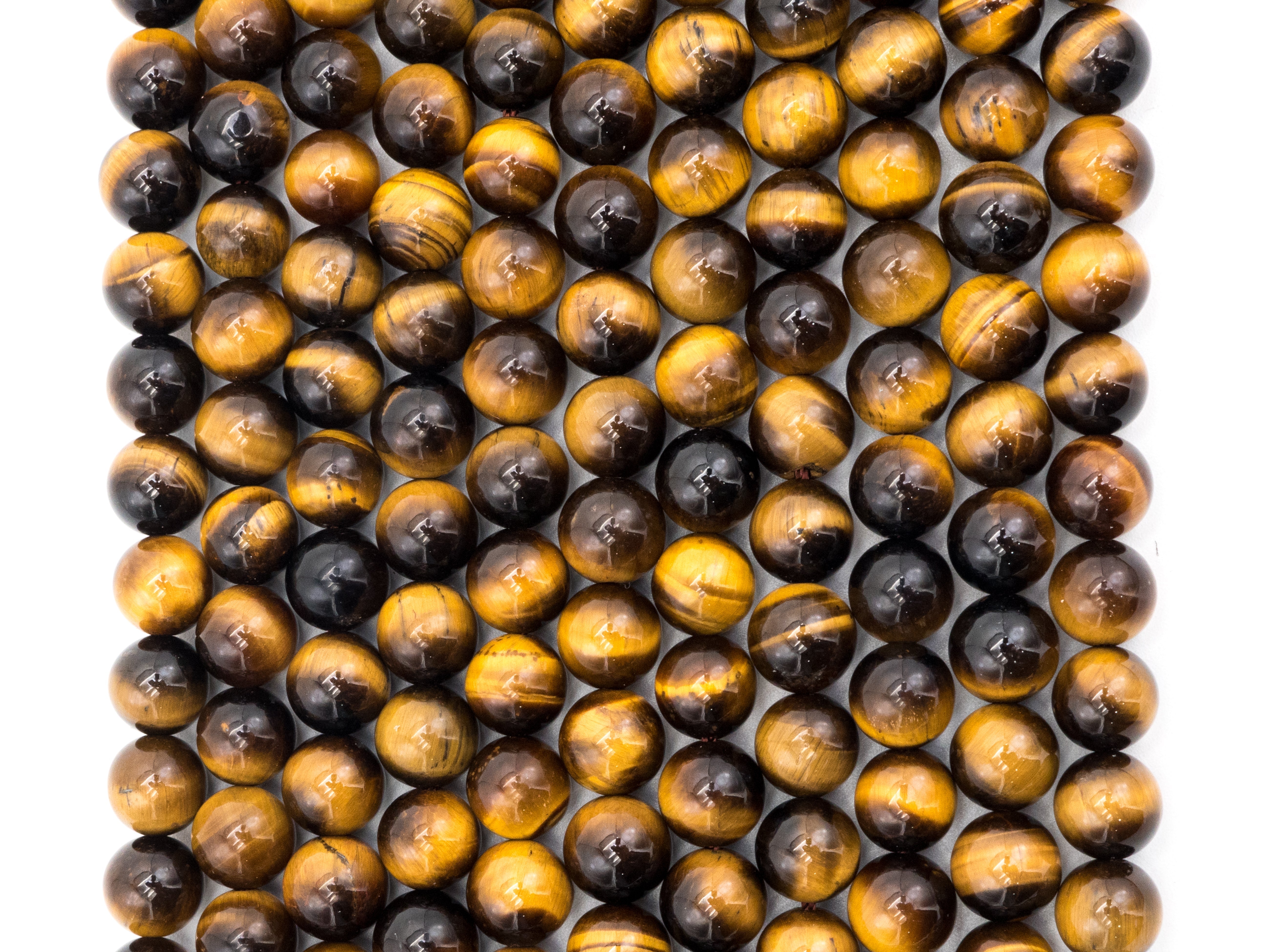 Quality Natural Yellow Gold Tiger Eye Beads, U235