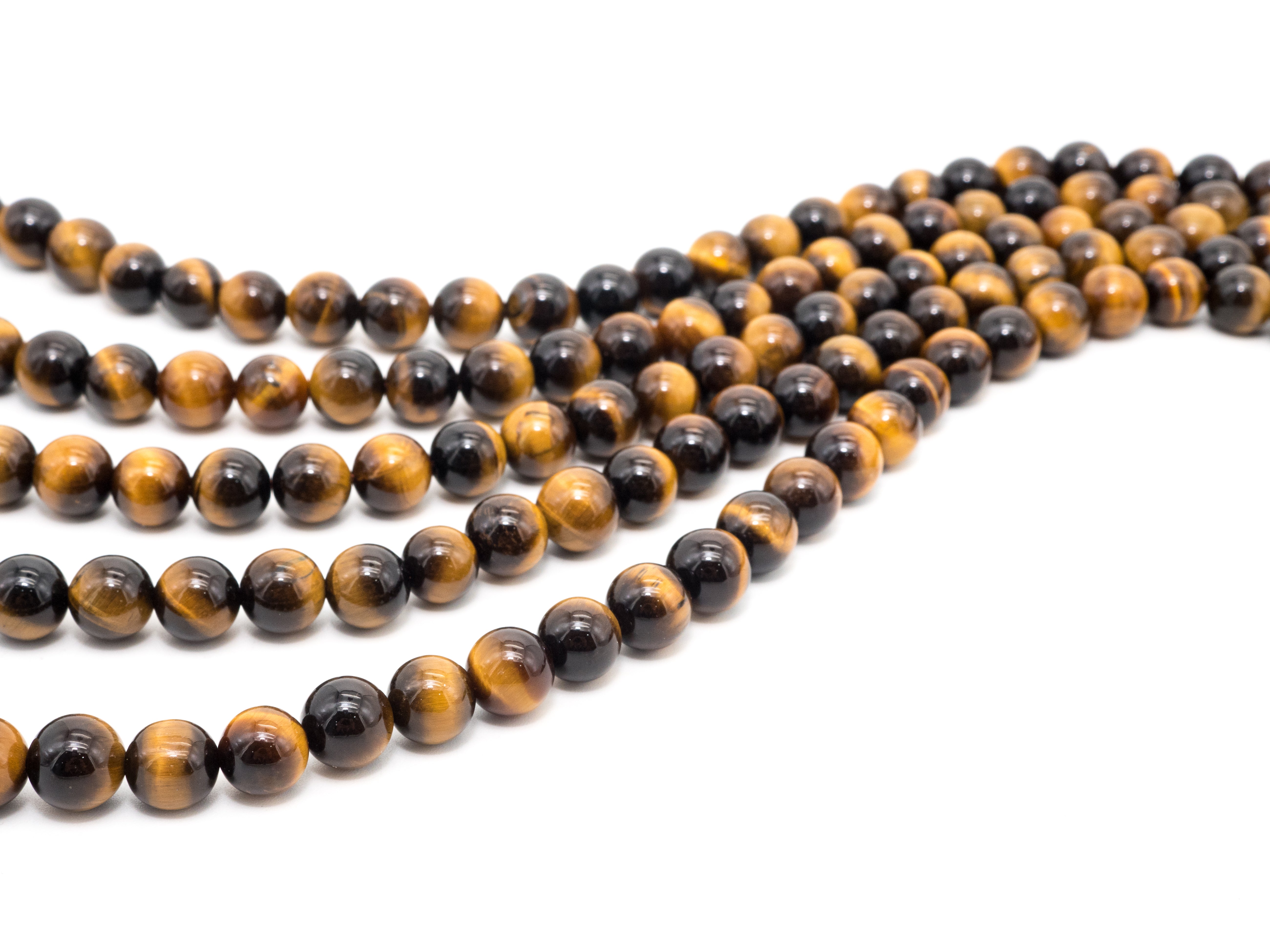 Quality Natural Yellow Gold Tiger Eye Beads, U235