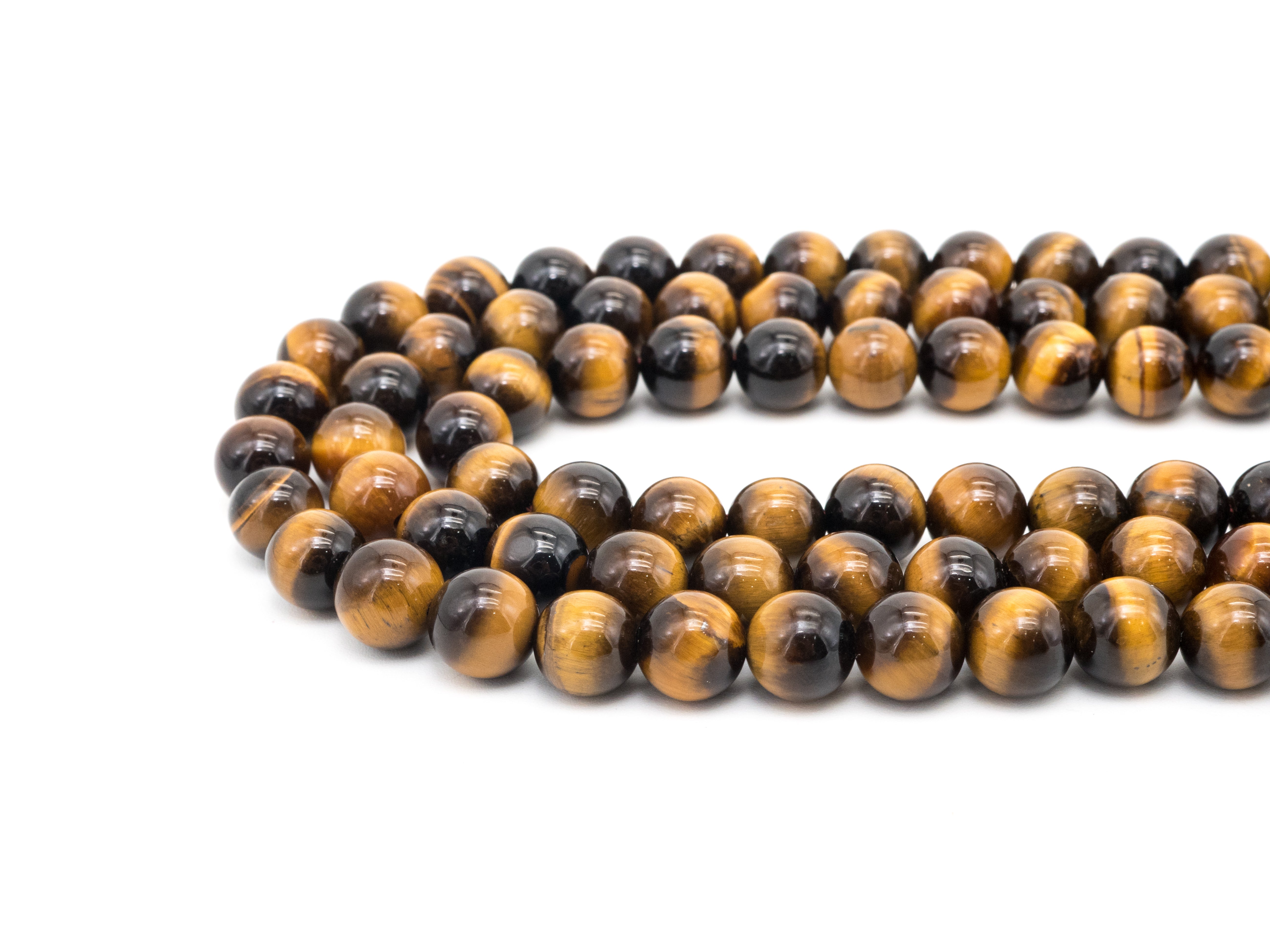 Quality Natural Yellow Gold Tiger Eye Beads, U235