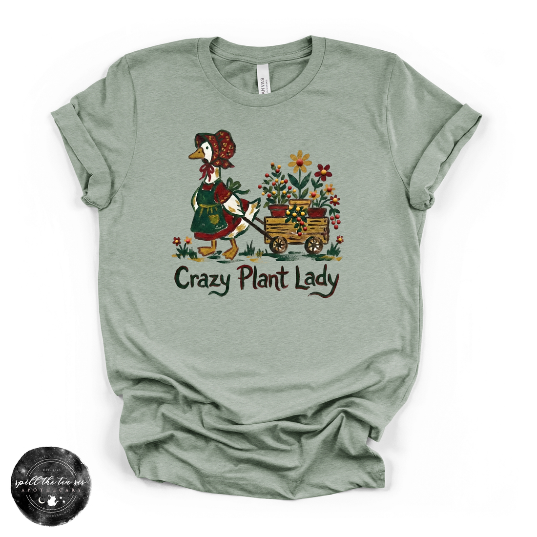 Crazy Garden Lady Goose Tee | Spring Graphic T-Shirt
