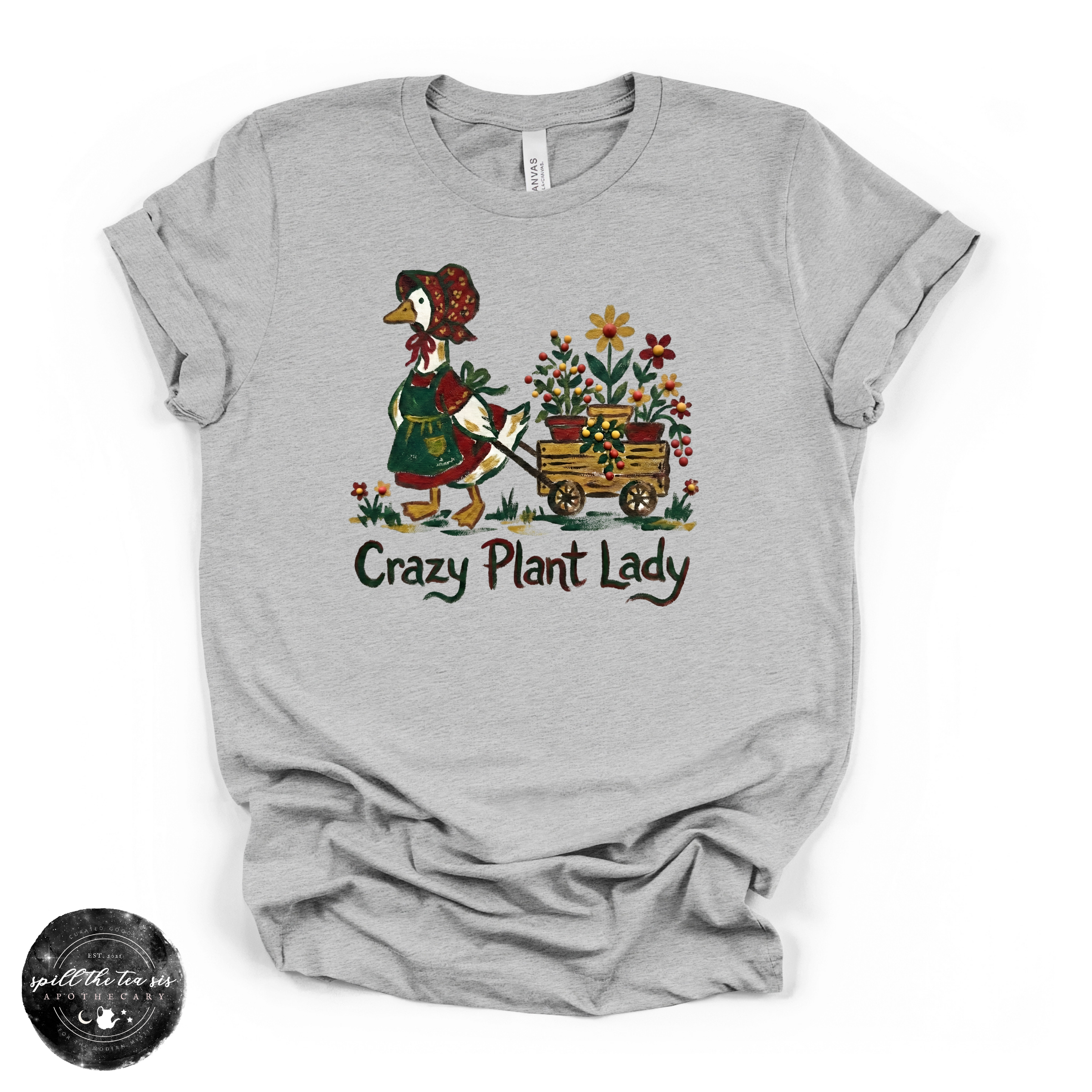 Crazy Garden Lady Goose Tee | Spring Graphic T-Shirt