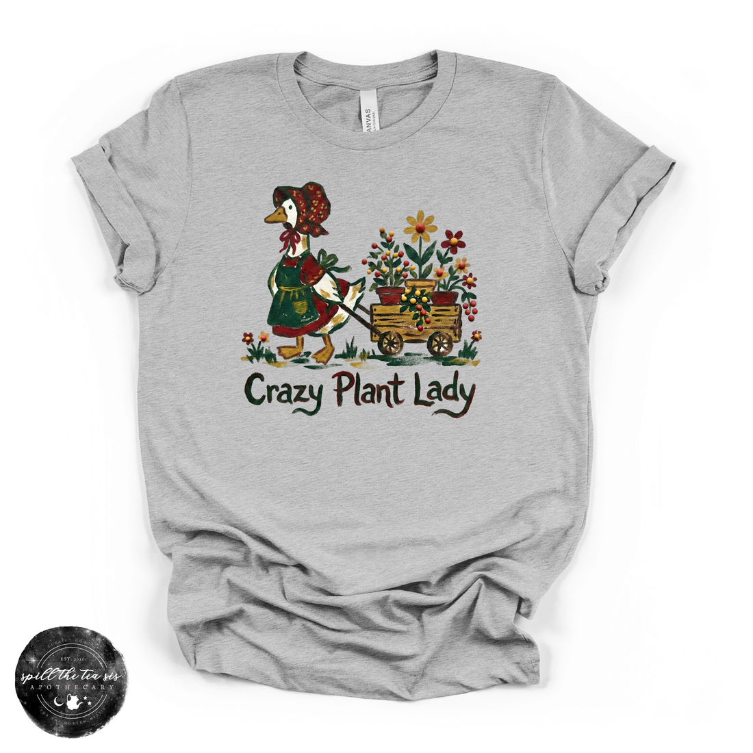 Crazy Garden Lady Goose Tee | Spring Graphic T-Shirt