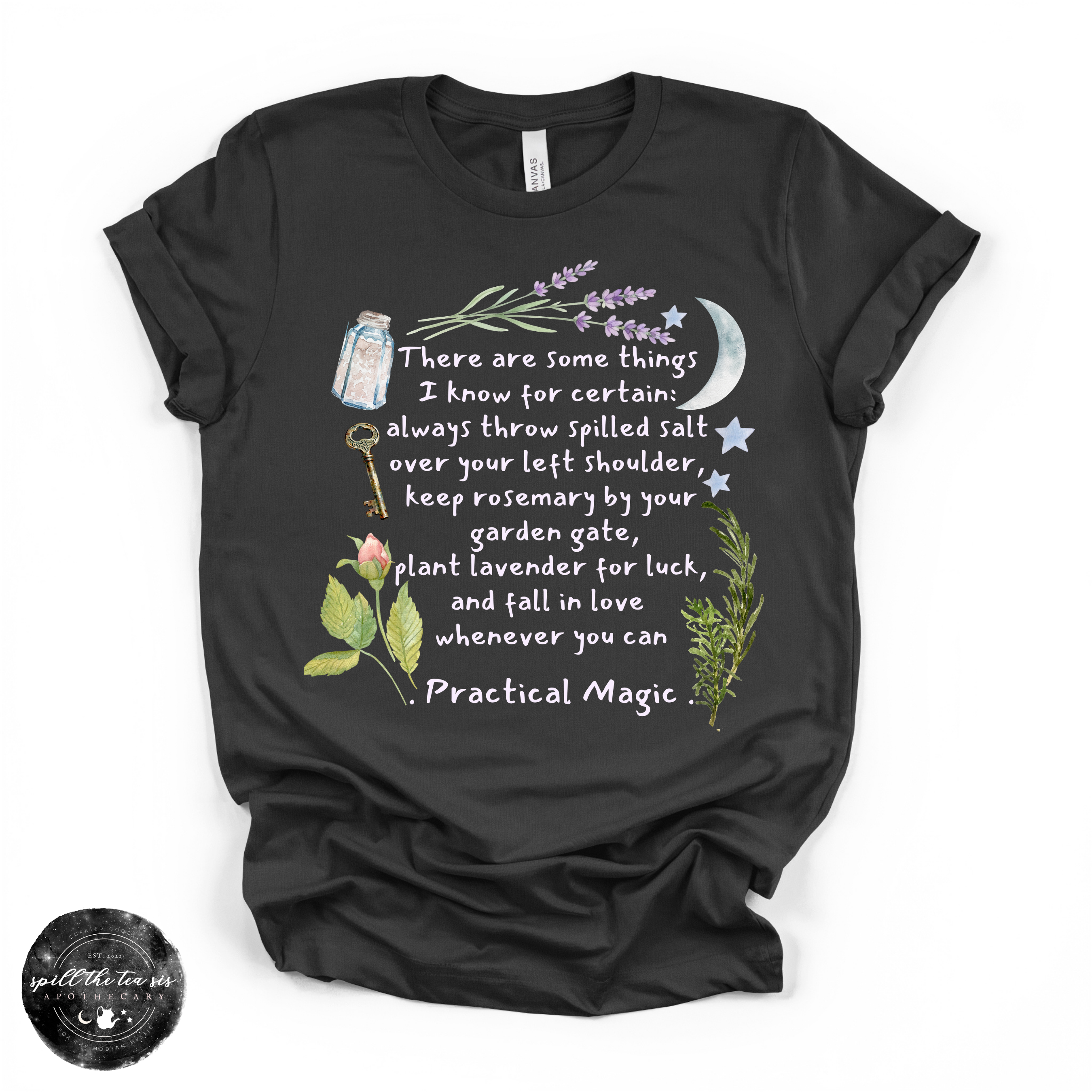 Practical Magic Quote Tee  (WHITE DESIGN) | Witchy Graphic T-Shirt
