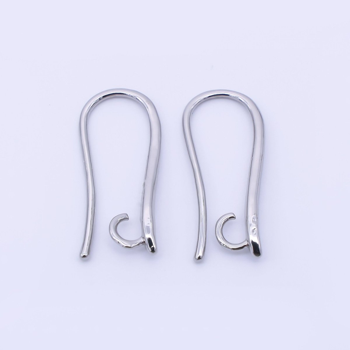 14K Gold Filled 19mm Minimalist Fish Hook Open Loop Earring Findings in Gold & Silver | Z1333 Z1334