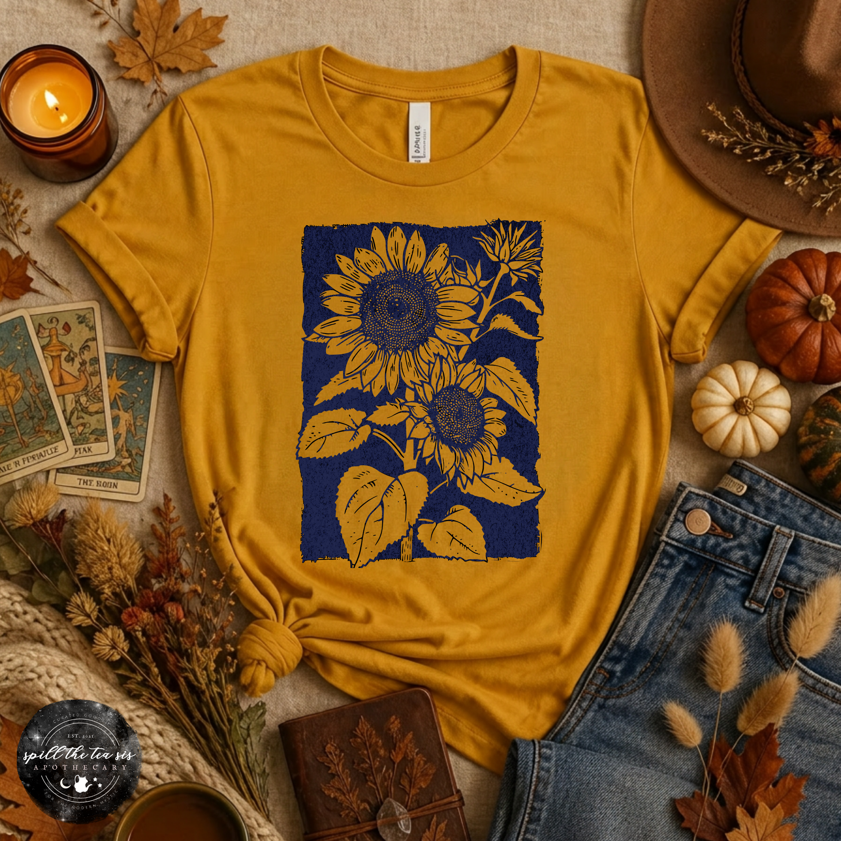 Sunflower Tee | Floral Nature Graphic T-Shirt