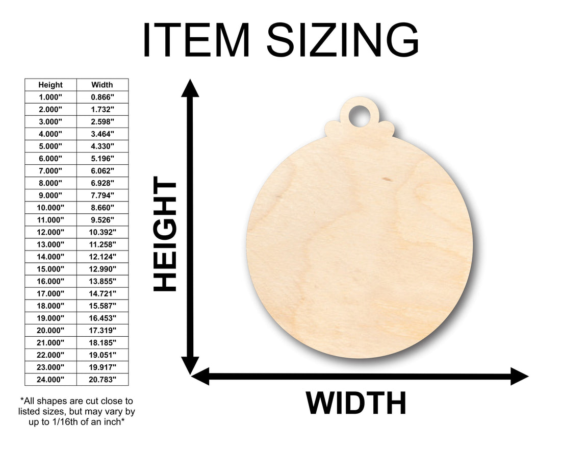 Unfinished Wood Christmas Ornament Shape - Craft - up to 46" DIY