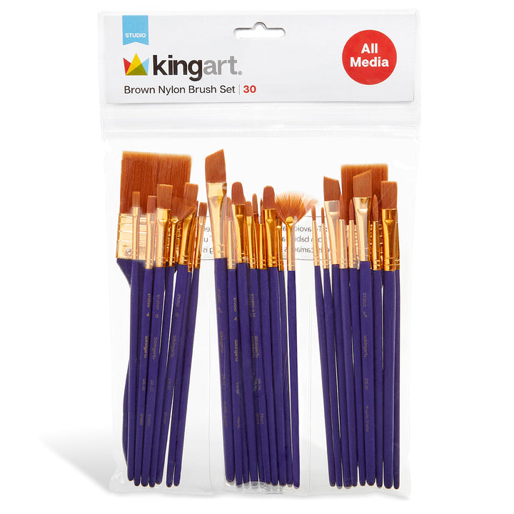 Studio Gold Nylon Brush Set