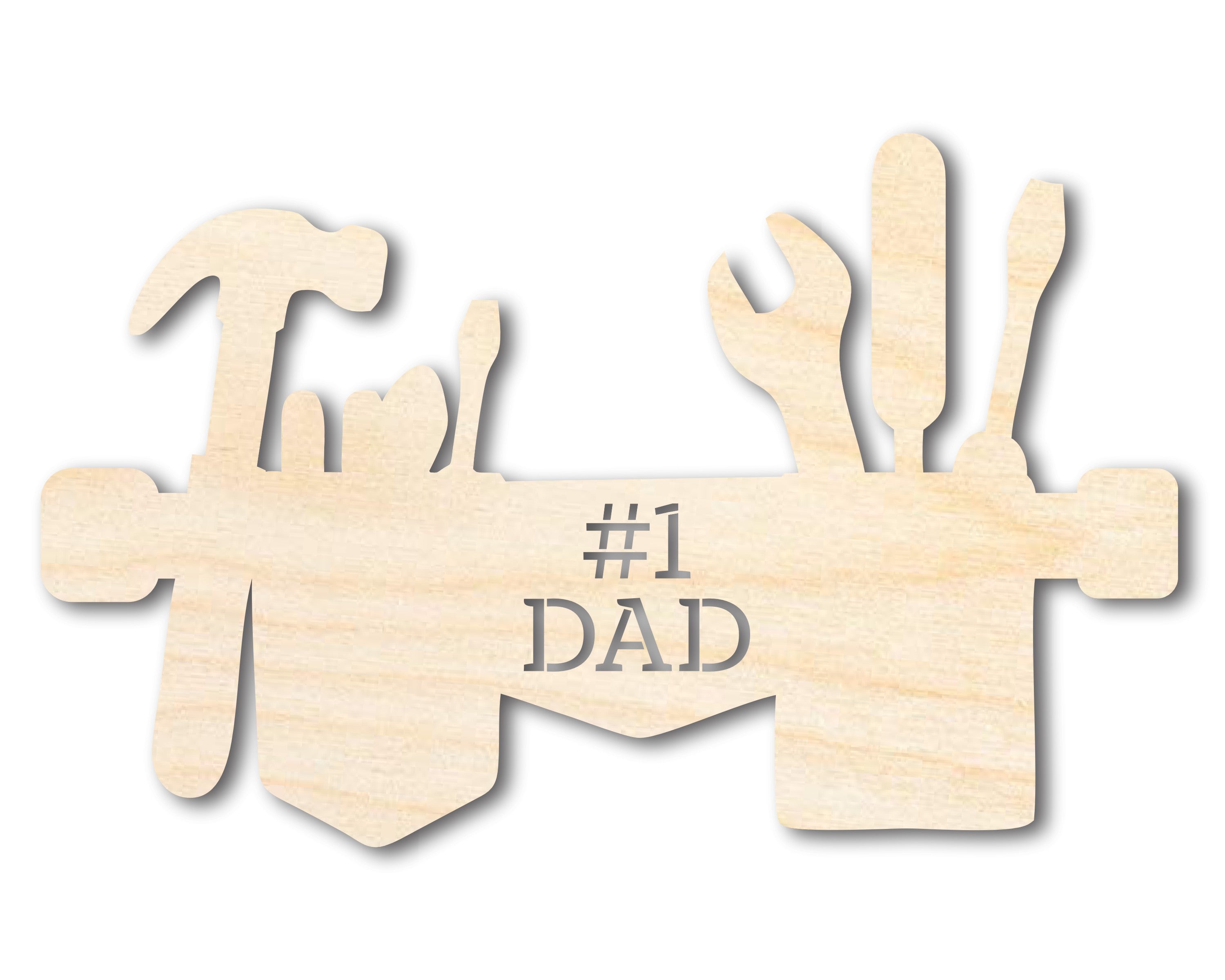 Unfinished Dad Tool Belt Shape | DIY Craft Cutout | up to 46" DIY