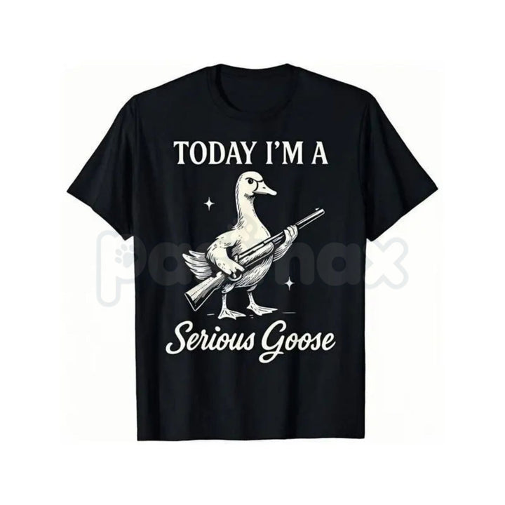Serious Goose Graphic Shirt – Quirky Animal Art Hoodie & Funny Slogan Streetwear Sweatshirt