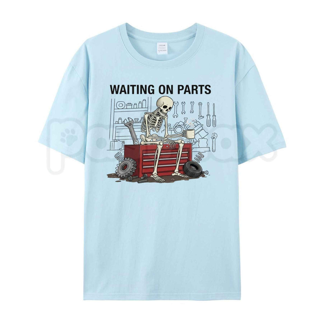 Wrench & Bones Garage Skeleton Tee – Funny Car Enthusiast Gift, Mechanic Humor Graphic Shirt for Men & Women