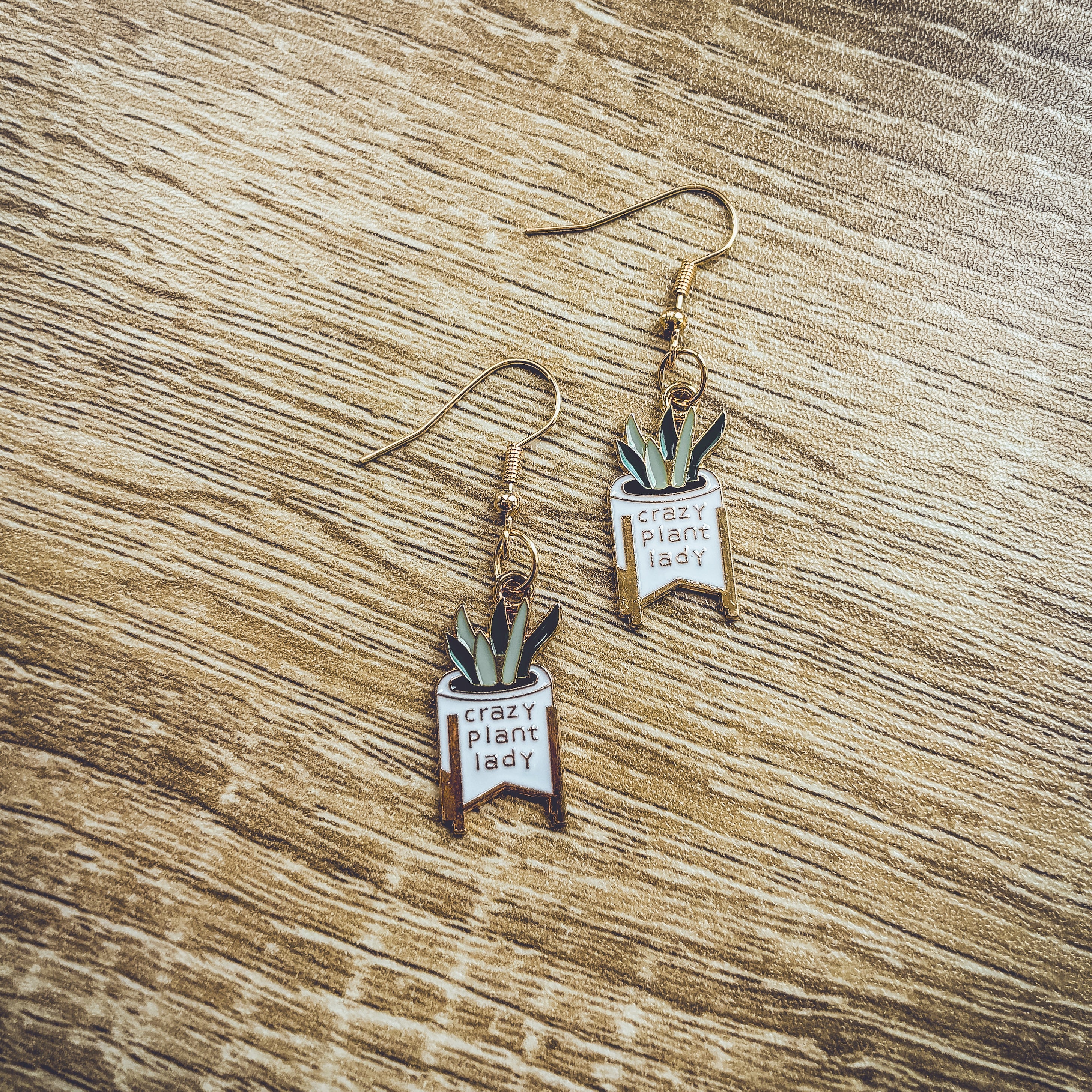 Adorable Crazy Plant Lady Earrings