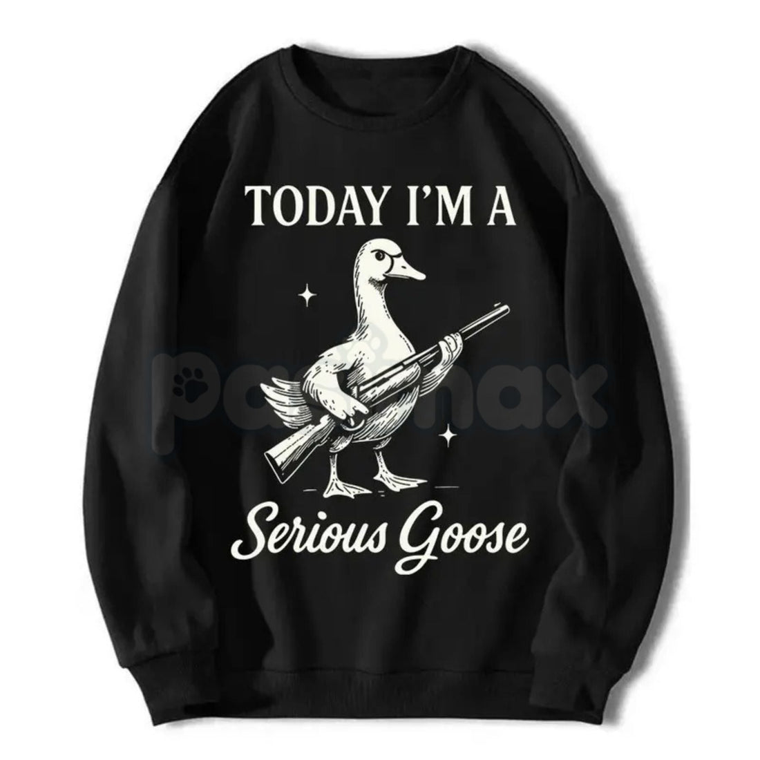 Serious Goose Graphic Shirt – Quirky Animal Art Hoodie & Funny Slogan Streetwear Sweatshirt