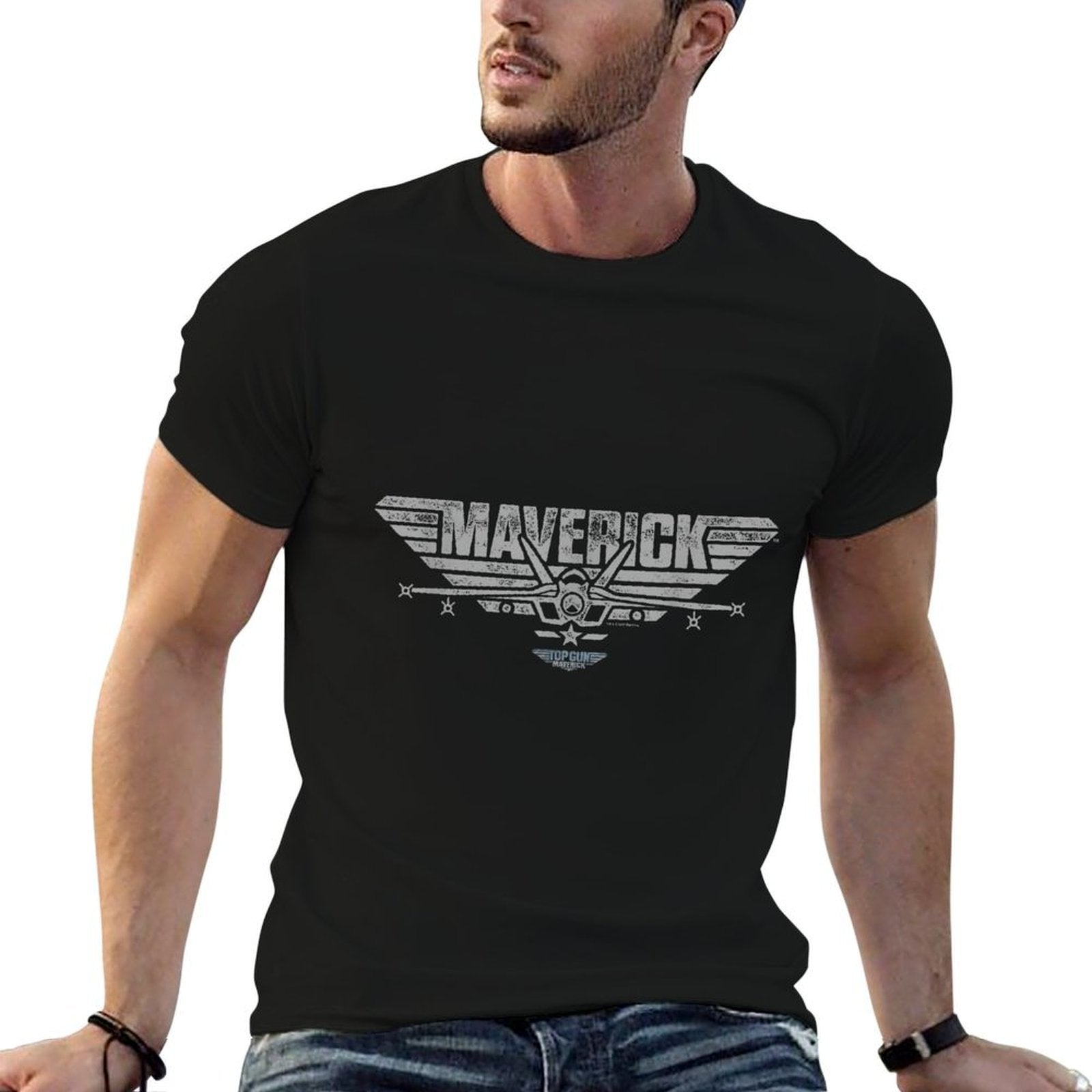 Top Gun Maverick Plane Logo  High-quality Stitching T-Shirt