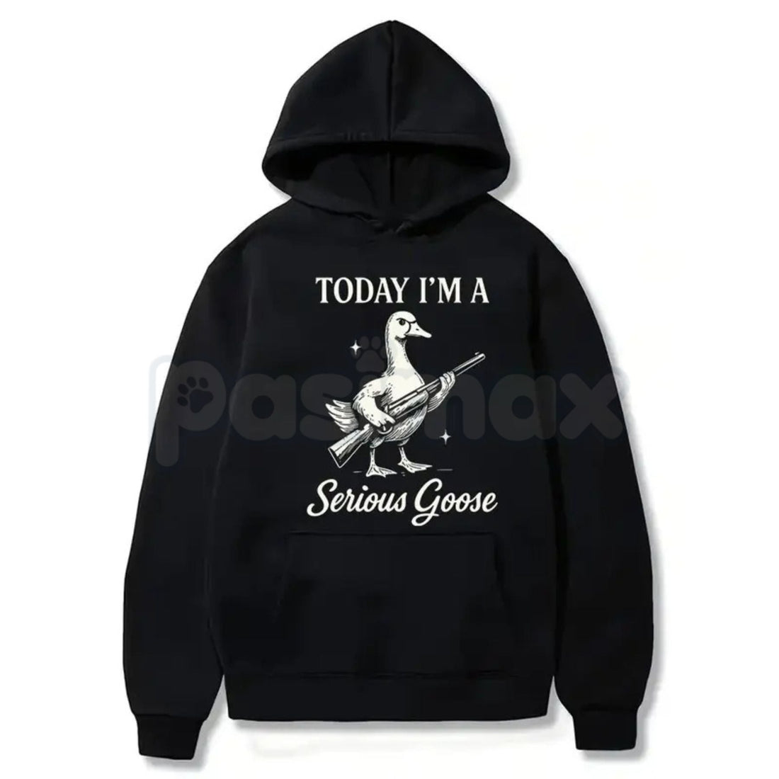 Serious Goose Graphic Shirt – Quirky Animal Art Hoodie & Funny Slogan Streetwear Sweatshirt