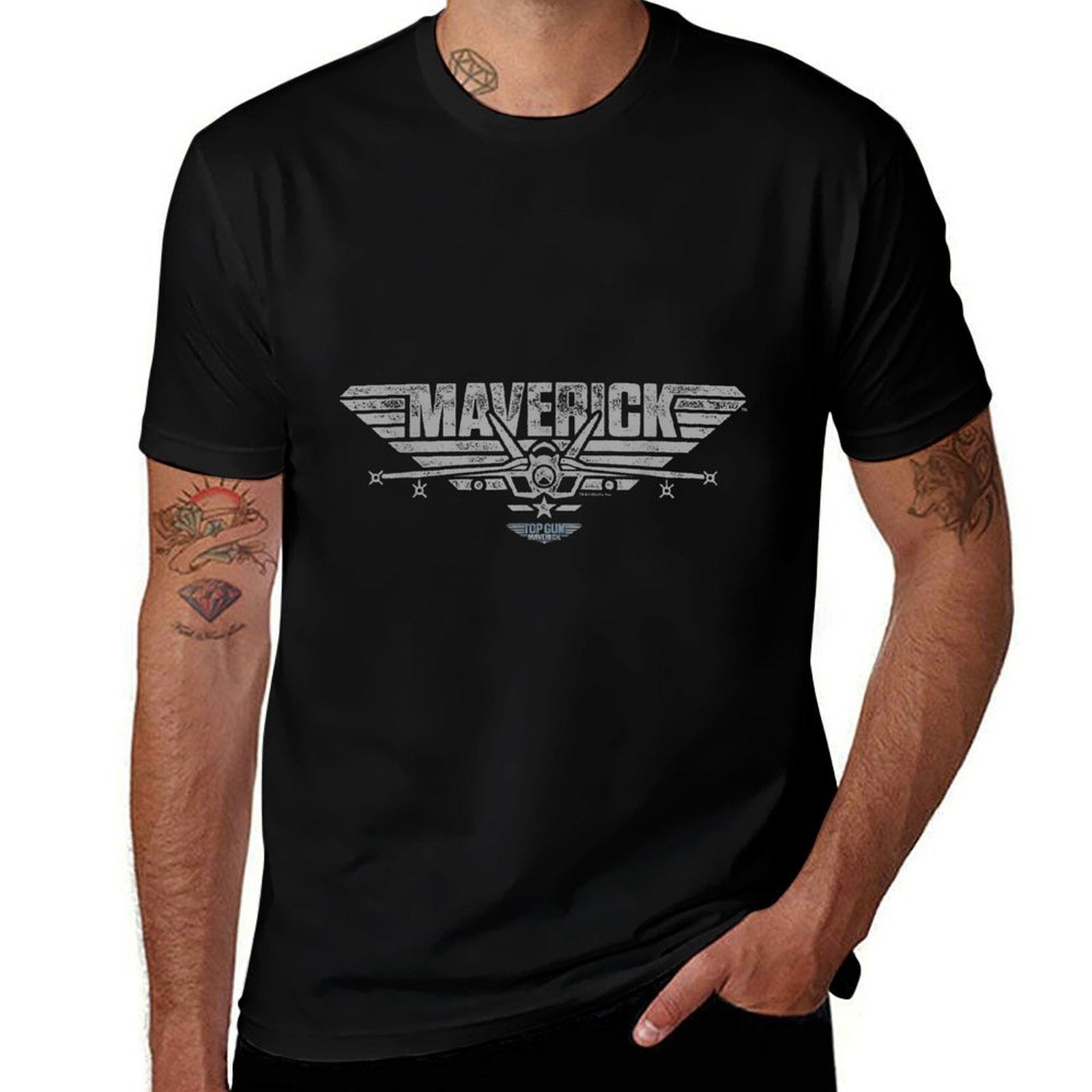Top Gun Maverick Plane Logo  High-quality Stitching T-Shirt