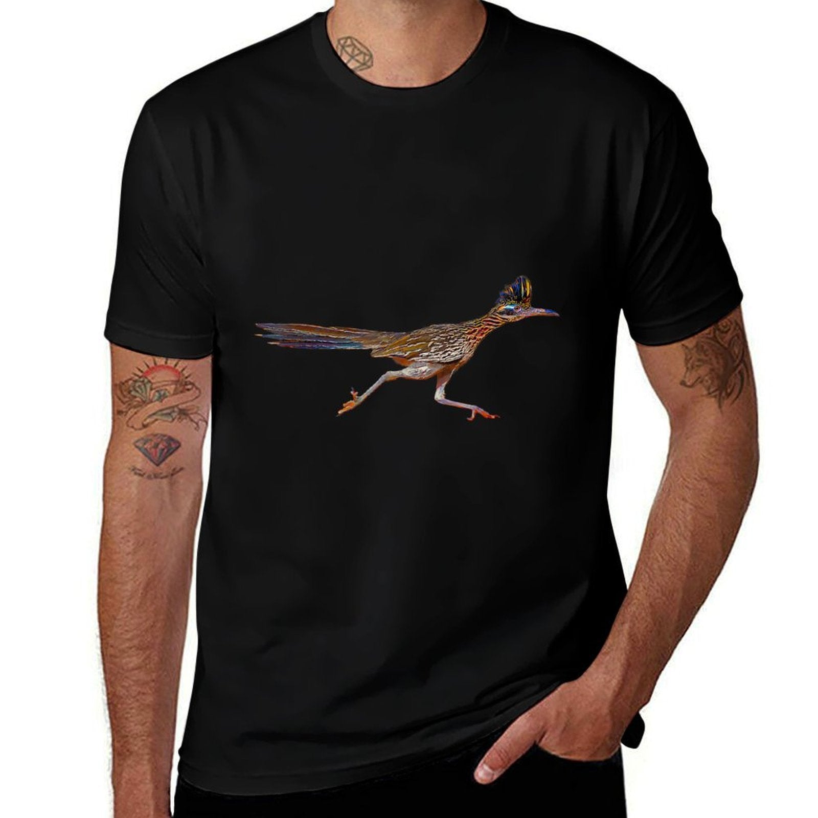 Funny Roadrunner Running Vintage Greater Run  Polyester Blend T-Shirt