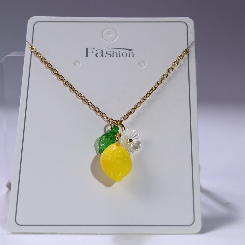 Chinese Advanced Color Creative Plant Pendant Earrings
