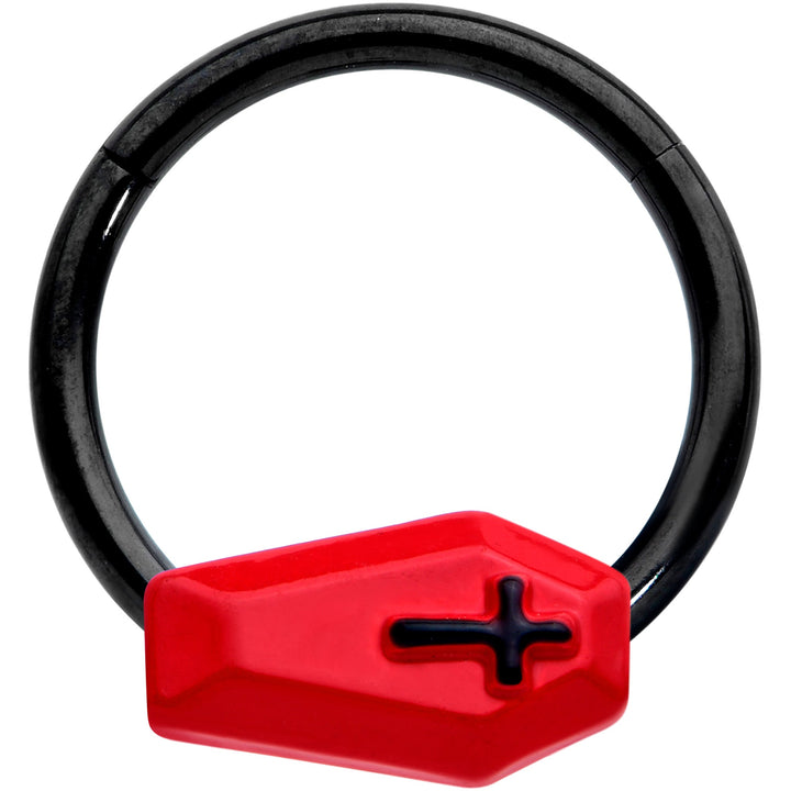Red Coffin Halloween Segment Ring