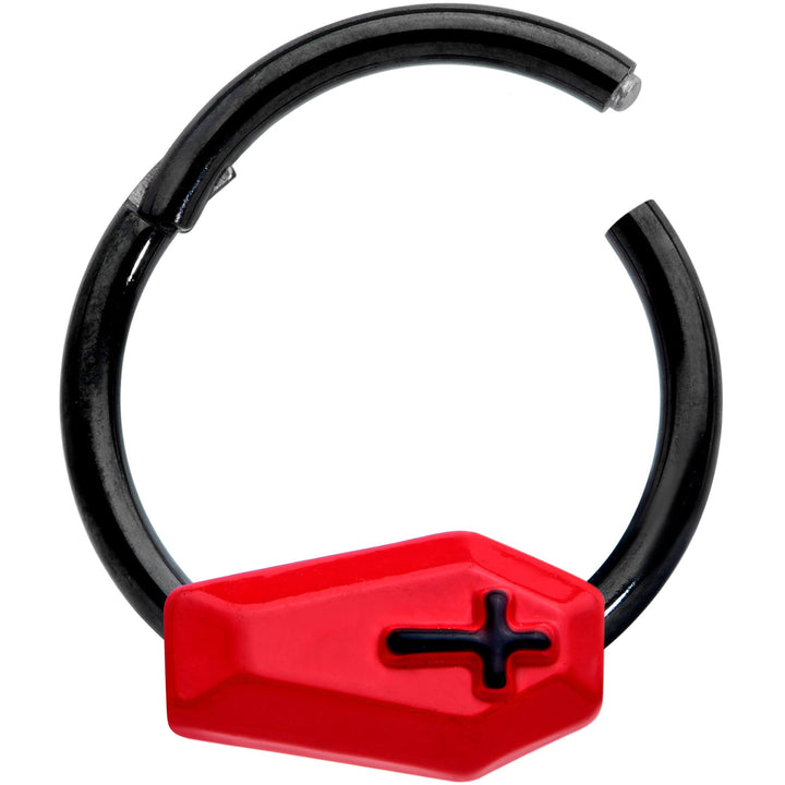 Red Coffin Halloween Segment Ring
