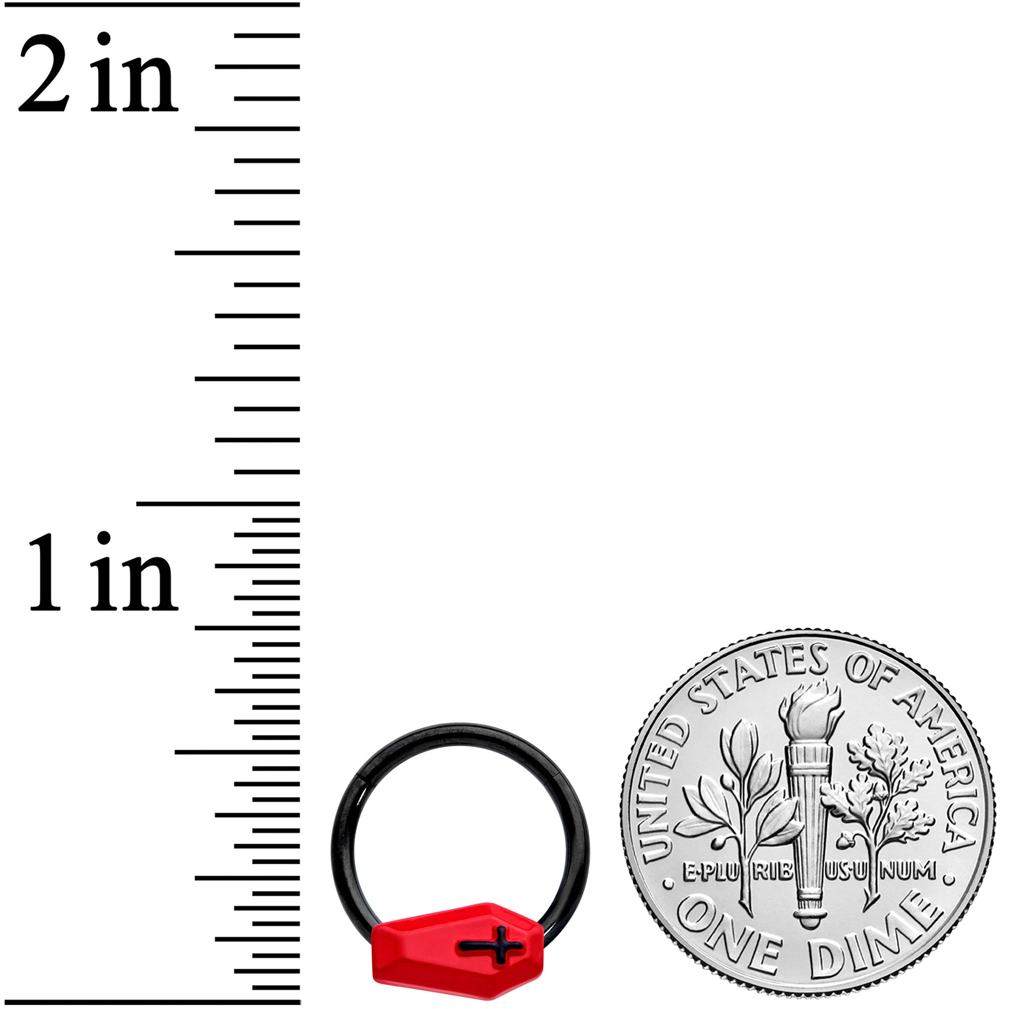 Red Coffin Halloween Segment Ring