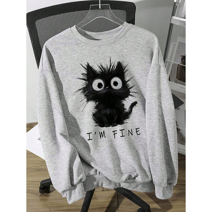 Women's Cute Kitten Graphic Sweatshirt