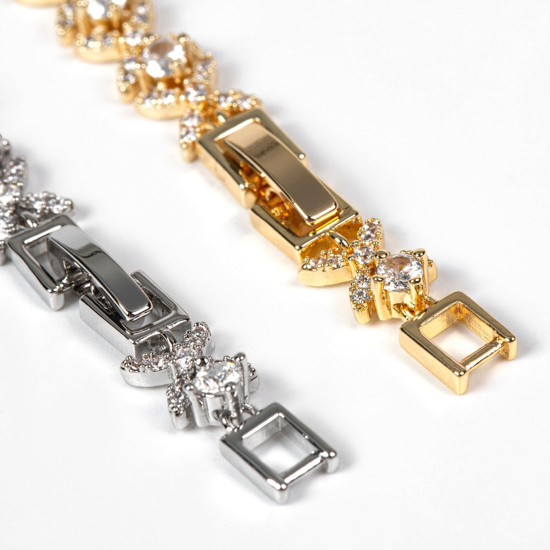 Cubic Zirconia Cross Charm Bracelet
