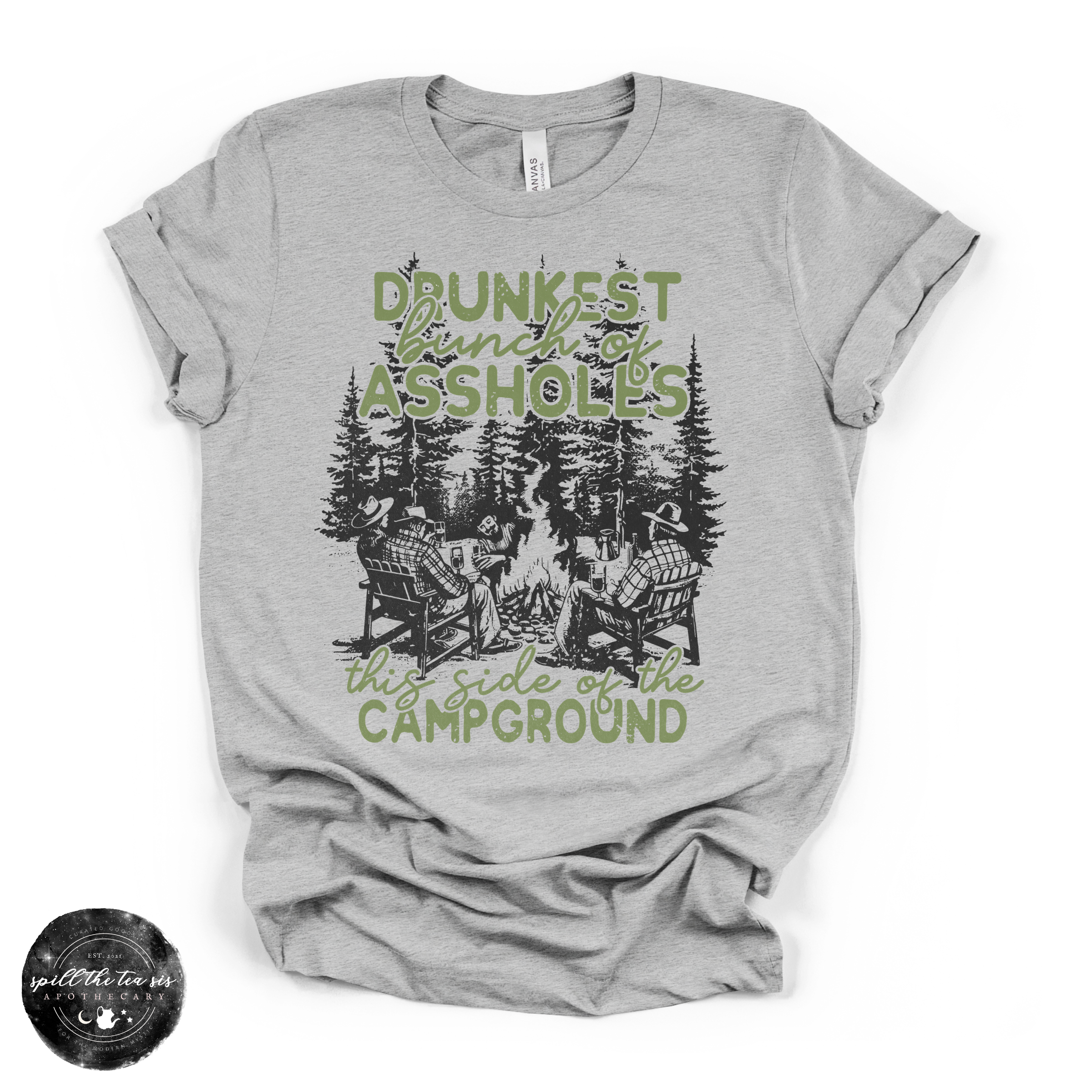 Drunkest Aholes in Camp Tee | Funny Camping Graphic T-Shirt