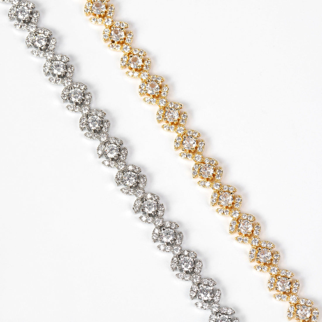 Cubic Zirconia Cross Charm Bracelet