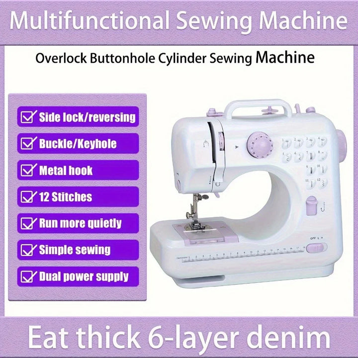 Electric Sewing Machine Kit with Extension Table and Foot Pedal