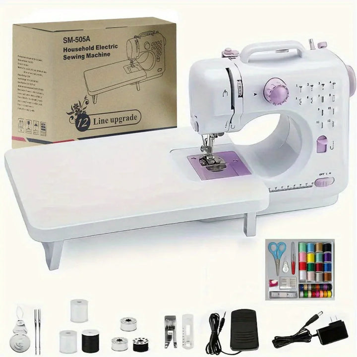Electric Sewing Machine Kit with Extension Table and Foot Pedal