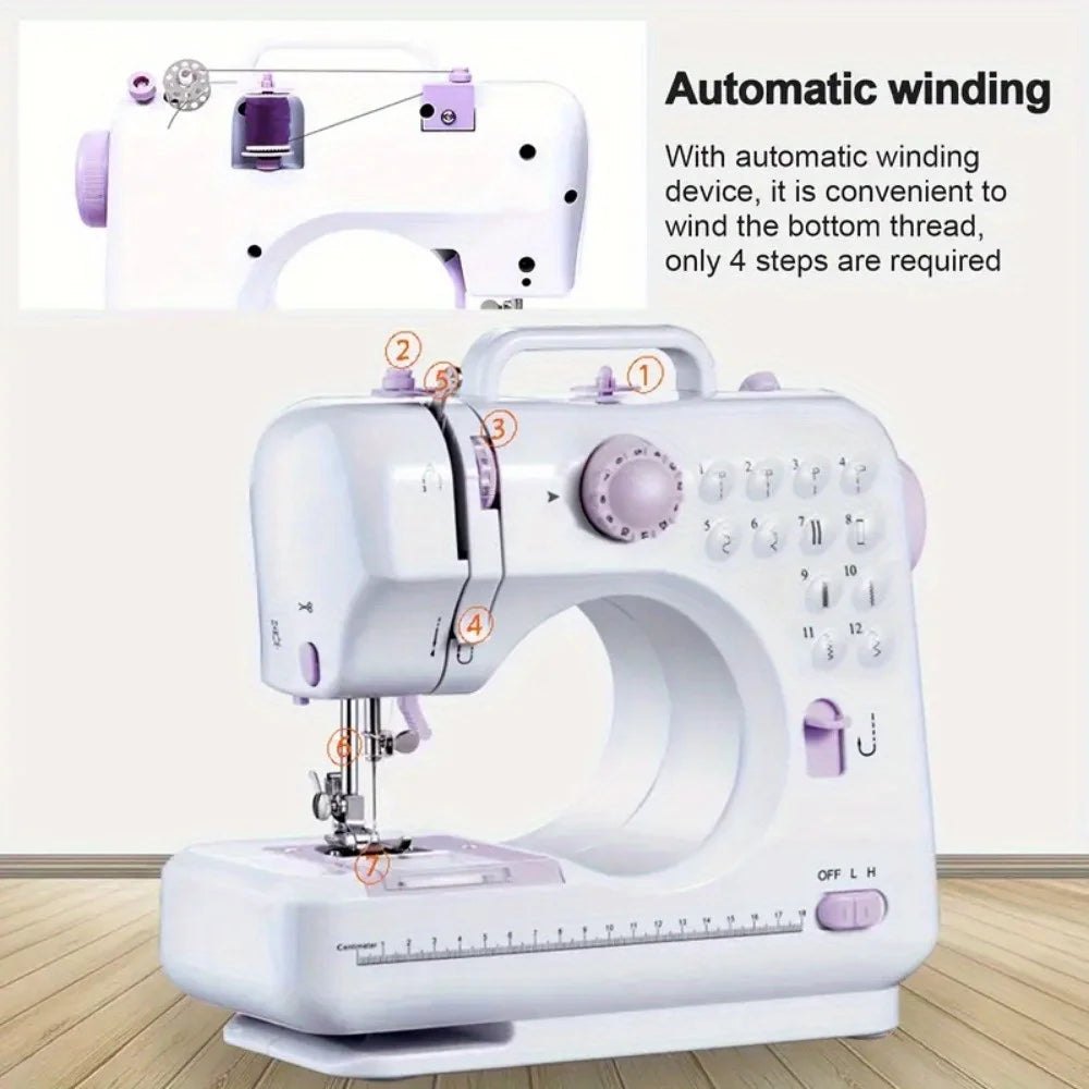 Electric Sewing Machine Kit with Extension Table and Foot Pedal