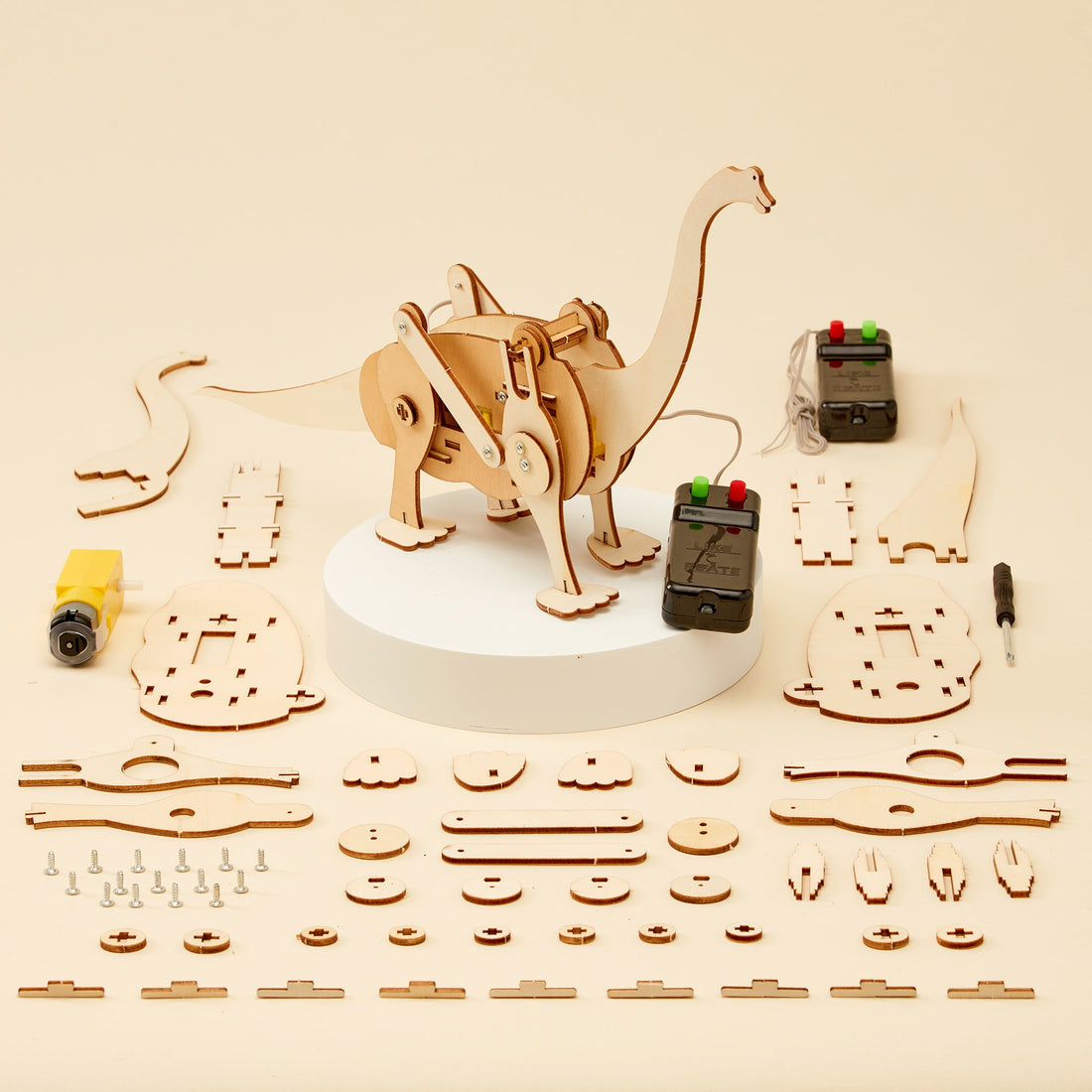 Dinosaur Robot Brachiosaurus DIY Kit, Educational STEM Toy