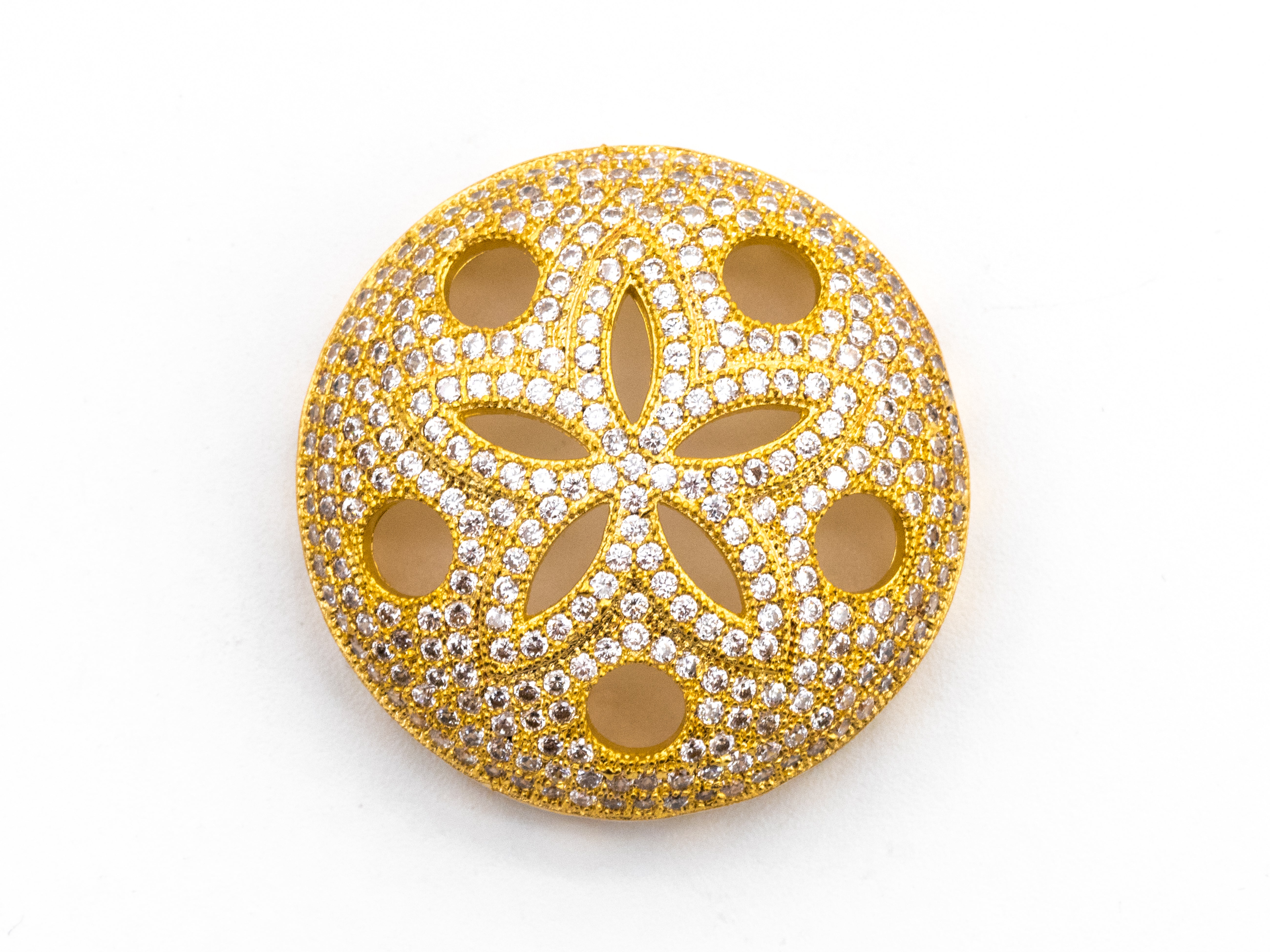 CZ Micro Pave Cap Connector Beads, Cubic Zirconia Art Deco Space Beads, Fancy Jewelry making Findings,10x27mm,sku#Y63