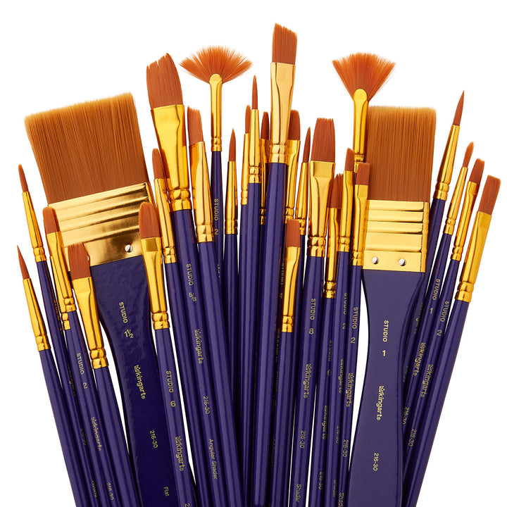 Studio Gold Nylon Brush Set
