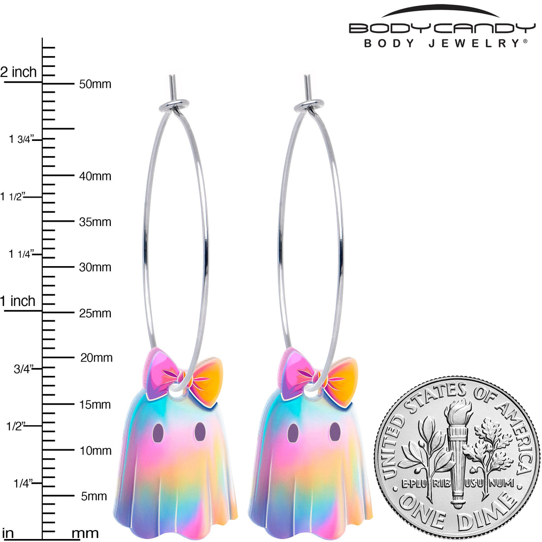 Ghost Girl Hoop Earrings by Onyx O