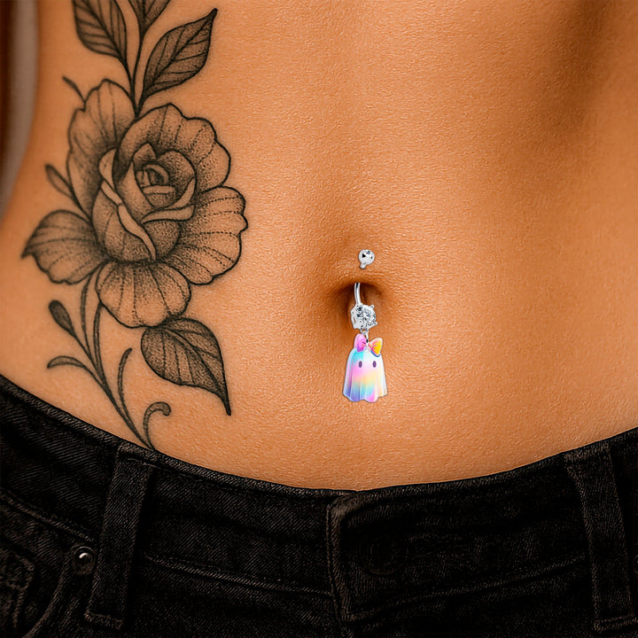 Ghost Girl Dangle Belly Ring by Onyx O