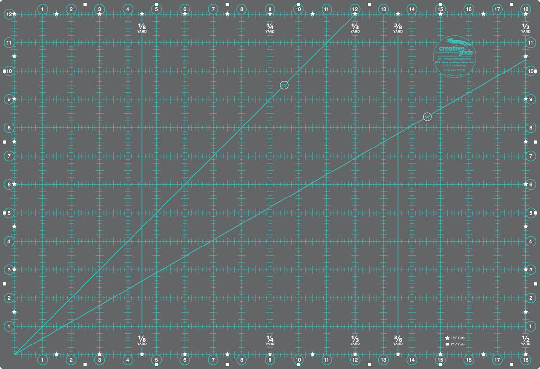 Creative Grids Self-Healing Double Sided Rotary Cutting Mat 12in x 18in