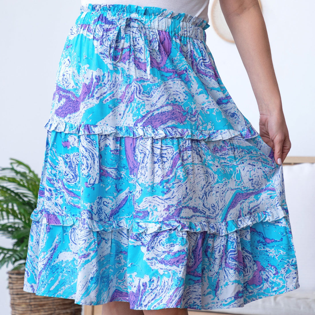 Swirl Dye Ruffle Separates