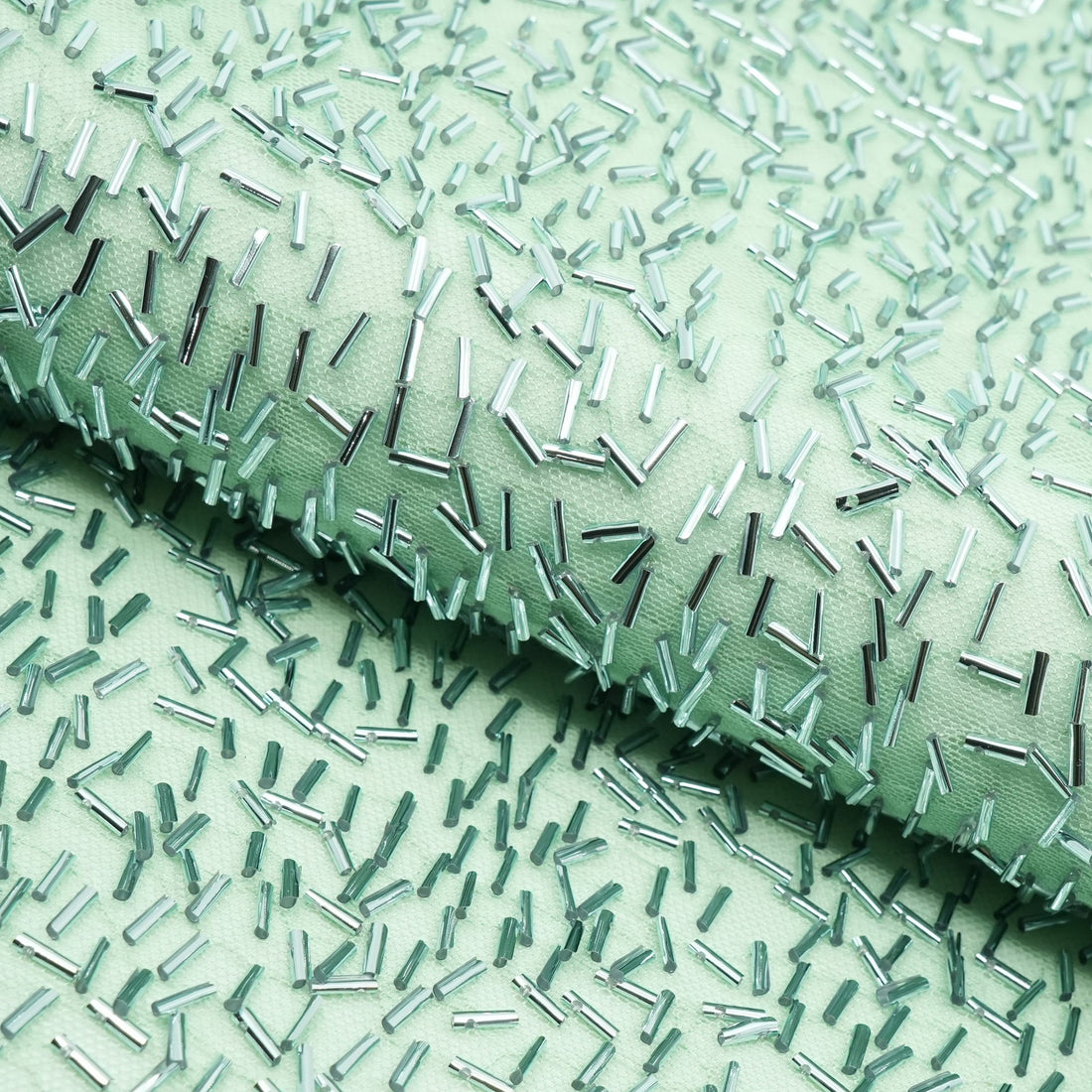 Dazzle Beaded Stretch Mesh Fabric | Blue Moon Fabrics