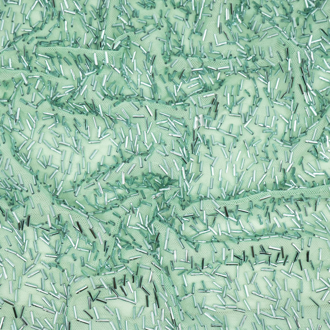 Dazzle Beaded Stretch Mesh Fabric | Blue Moon Fabrics