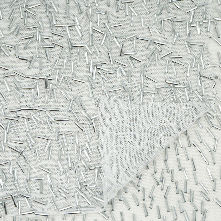 Dazzle Beaded Stretch Mesh Fabric | Blue Moon Fabrics