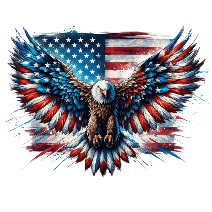 Eagle USA Flag Fabric Panel