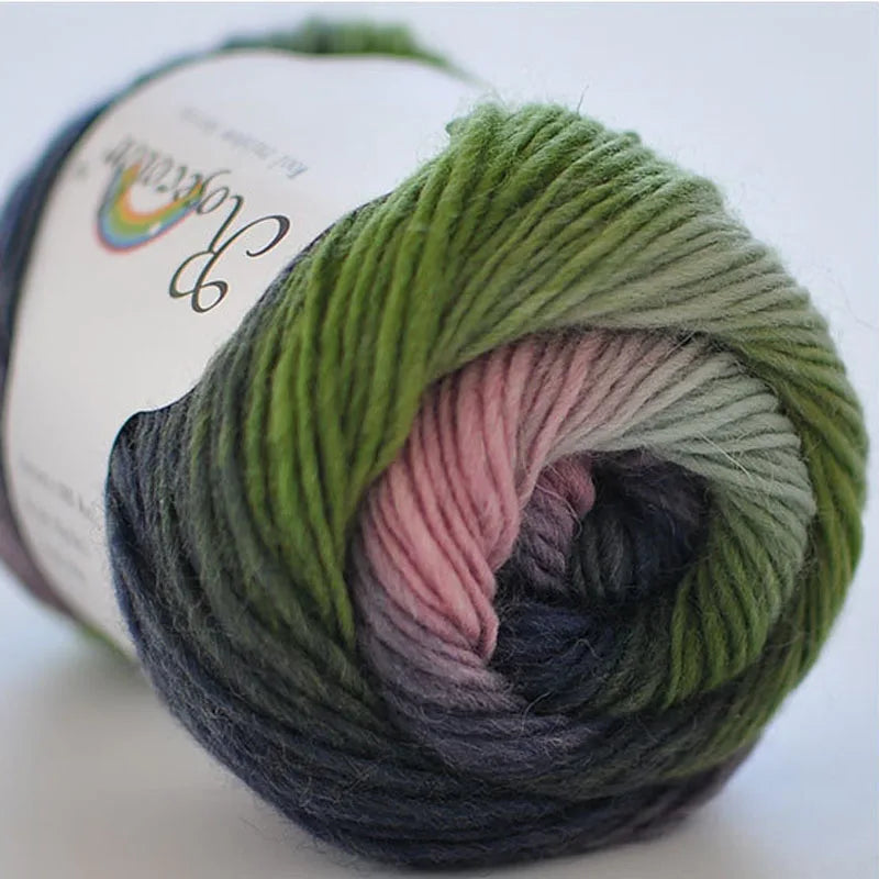 Rainbow Wool Yarn for Crochet Knitting Scarves and Sweater Crafts