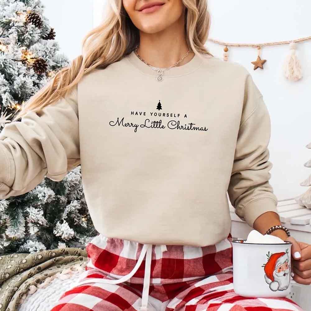 ftHave Yourself a Merry Christmas Sweatshirt Holiday Crew Neck Gi