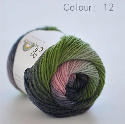 Rainbow Wool Yarn for Crochet Knitting Scarves and Sweater Crafts
