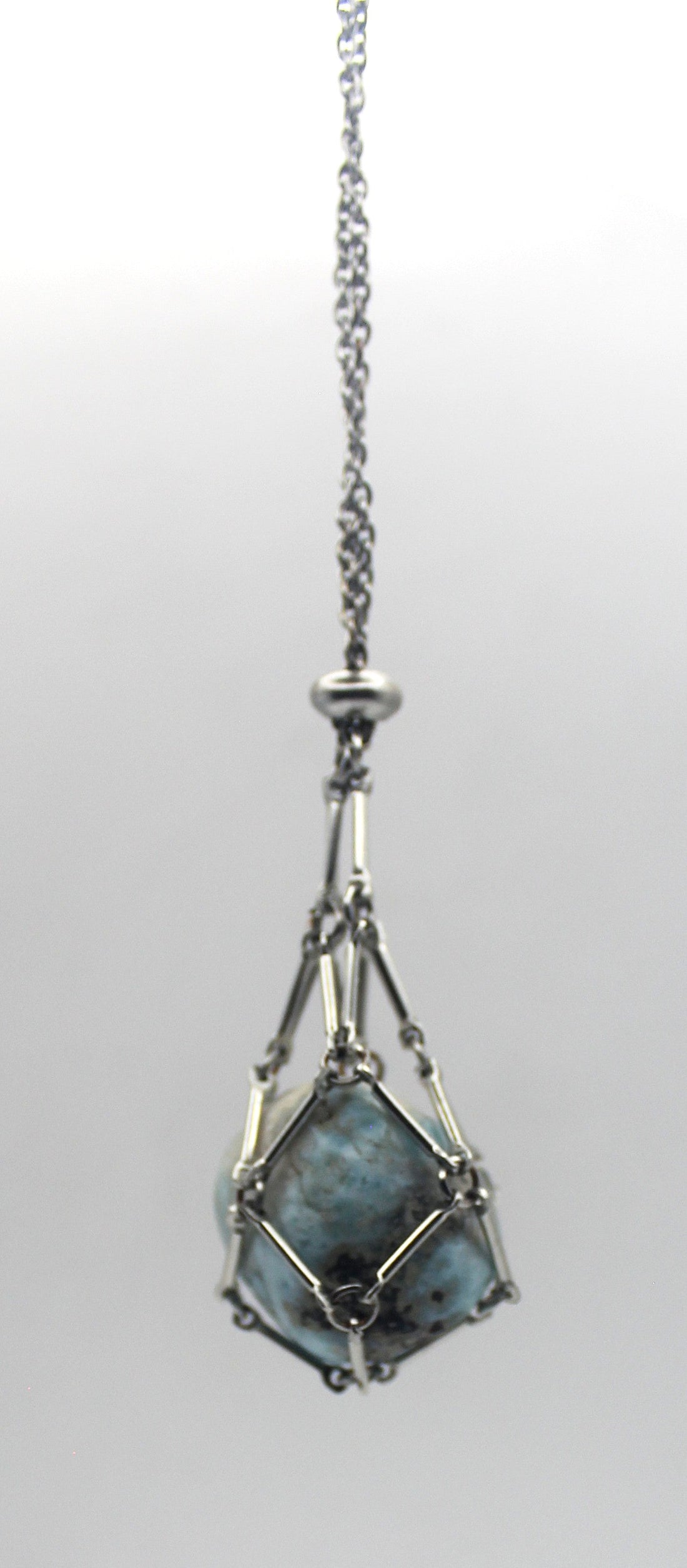 Metal Crystal Cage Necklace